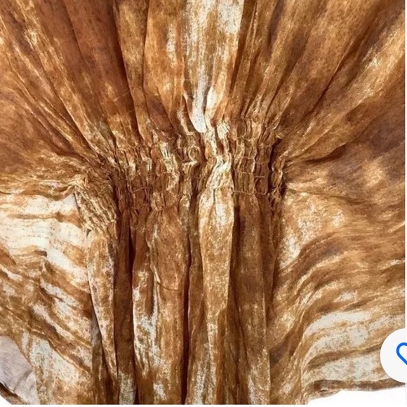 BRAND NEW Sol & Mer Swim Coverup Tunic Midi Brown Acid Wash Beach Pool One Size - Picture 2 of 3